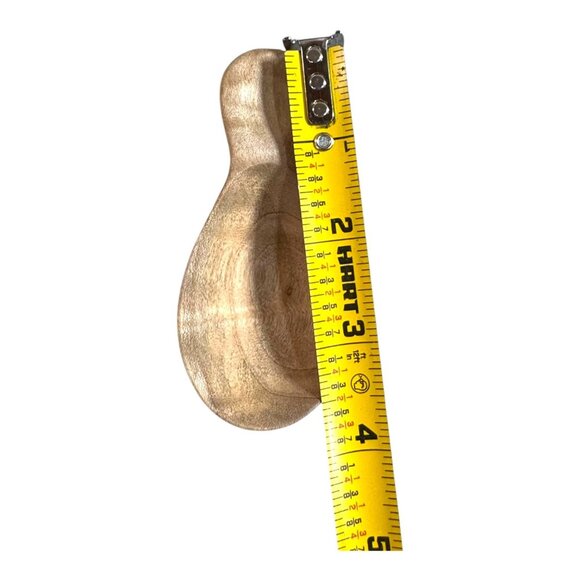 Handcrafted Polder Wooden Ladle & Scoop Set Slotted Hand Carved Kitchen Utensils - Picture 5 of 10